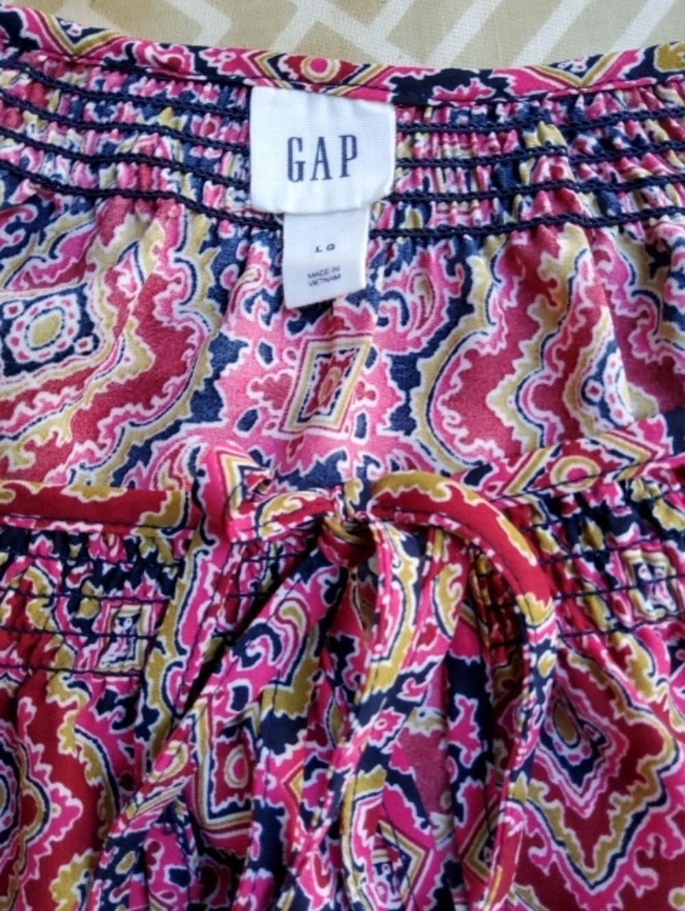 GAP Pink Multi-Pattern Peasant Tunic - Picture 2 of 6